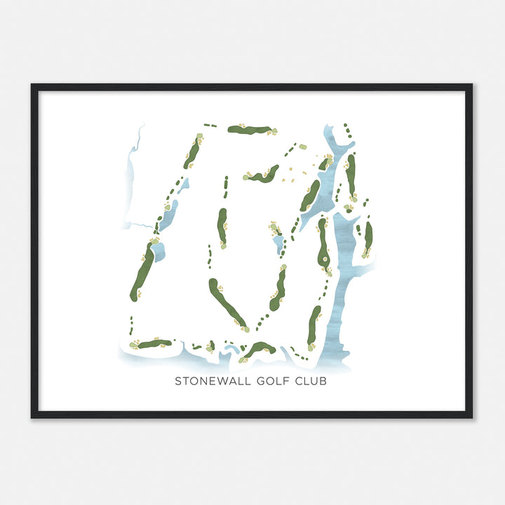 Print of Stonewall Golf Club Modern Map