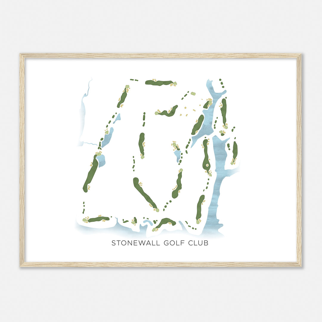 Print of Stonewall Golf Club Modern Map