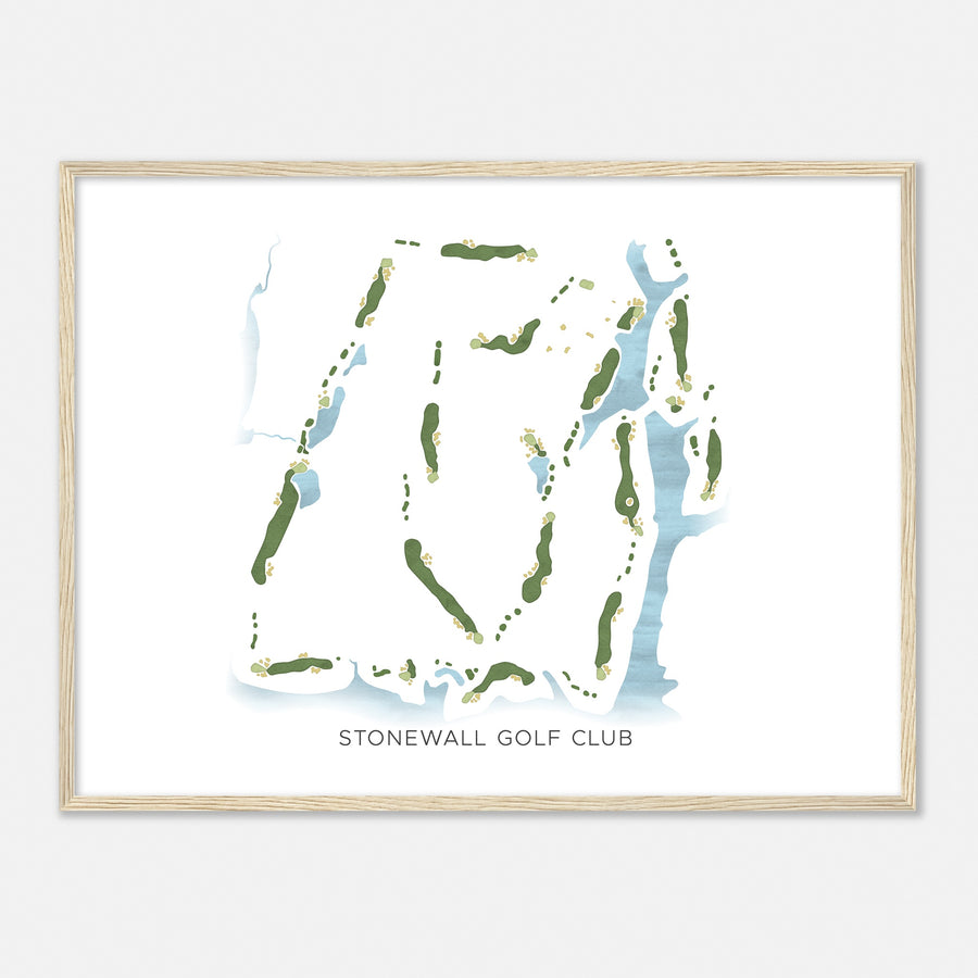 Print of Stonewall Golf Club Modern Map