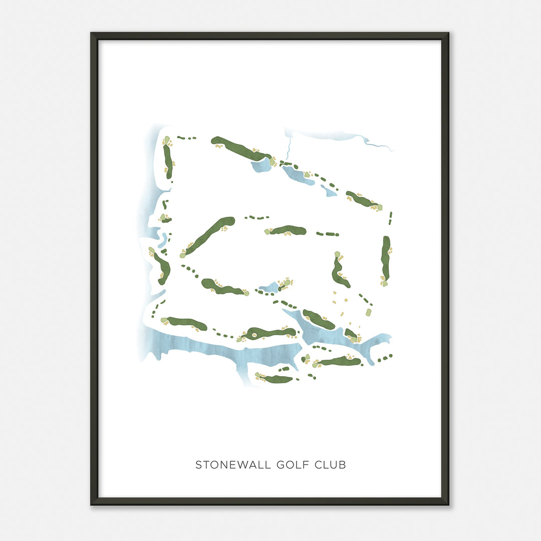 Print of Stonewall Golf Club Modern Map