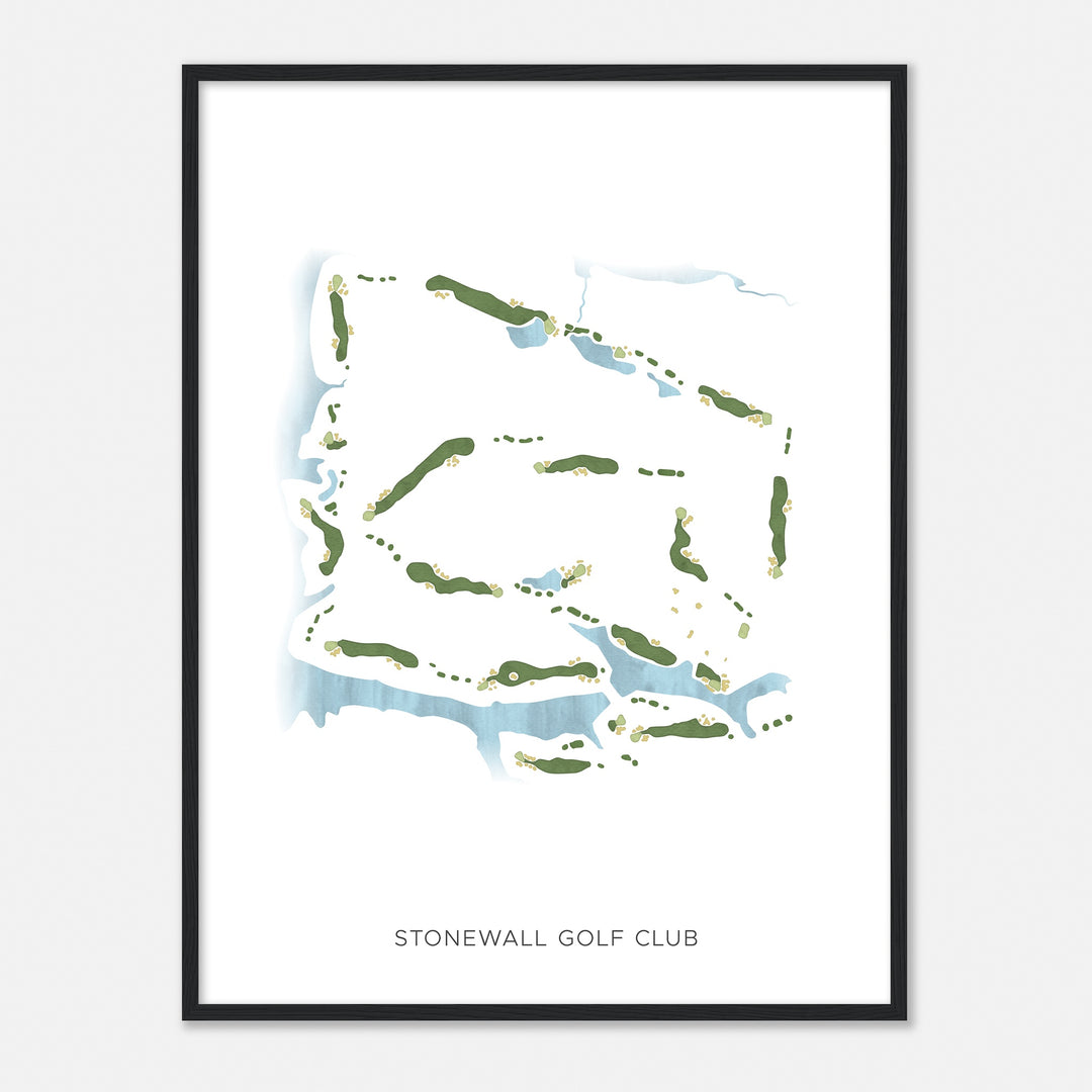 Print of Stonewall Golf Club Modern Map