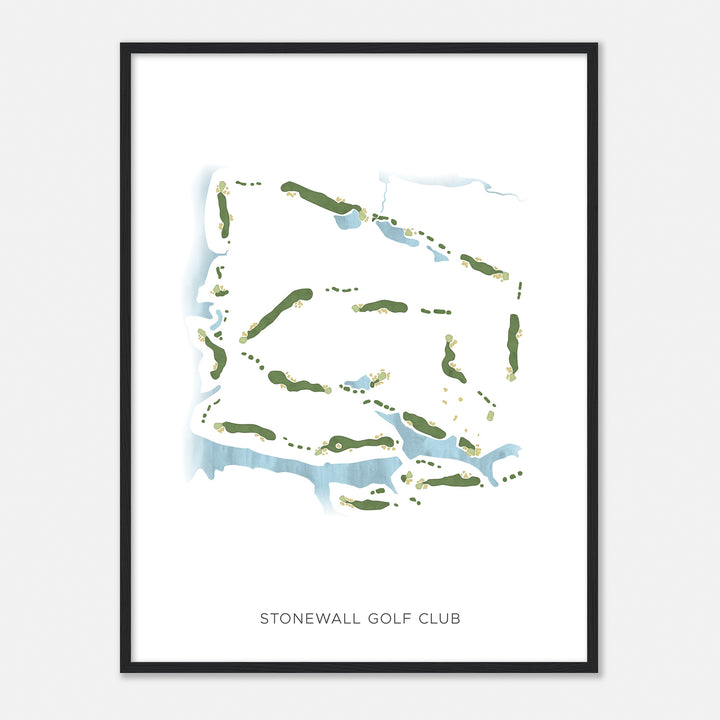Print of Stonewall Golf Club Modern Map