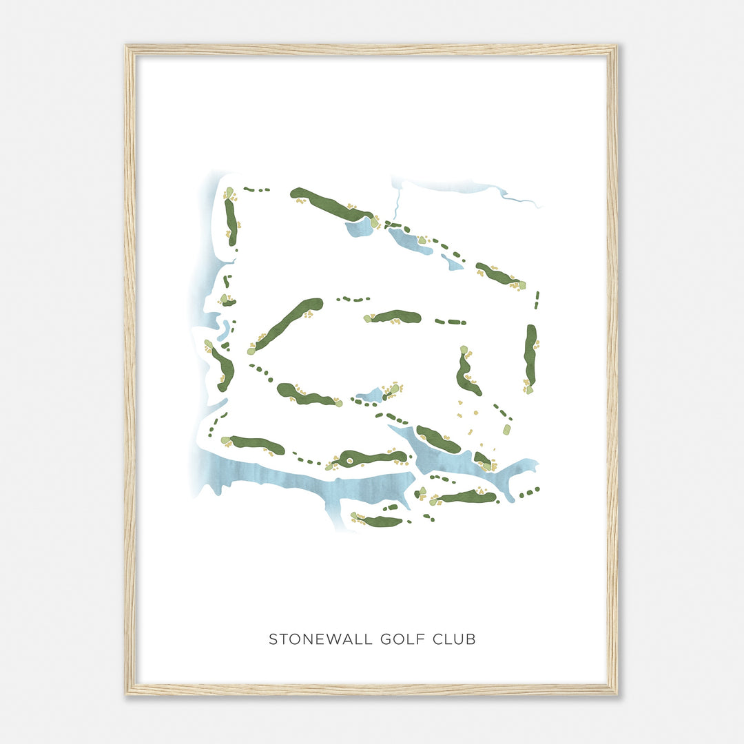 Print of Stonewall Golf Club Modern Map