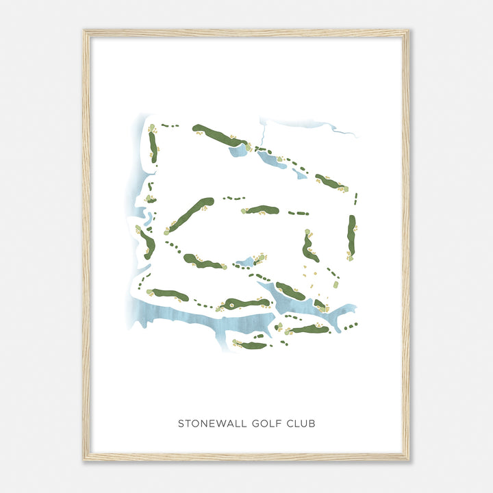 Print of Stonewall Golf Club Modern Map