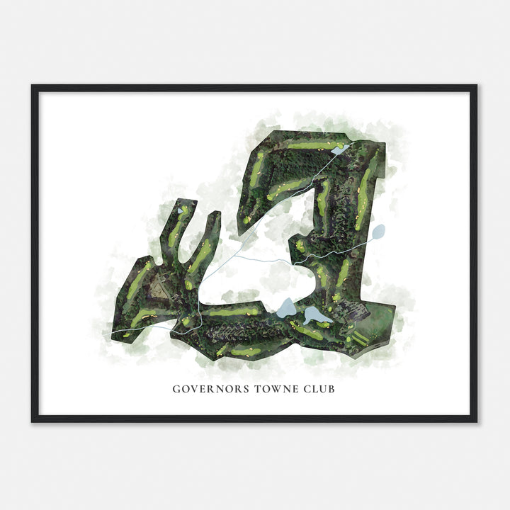 Print of Governors Towne Club Classic Map