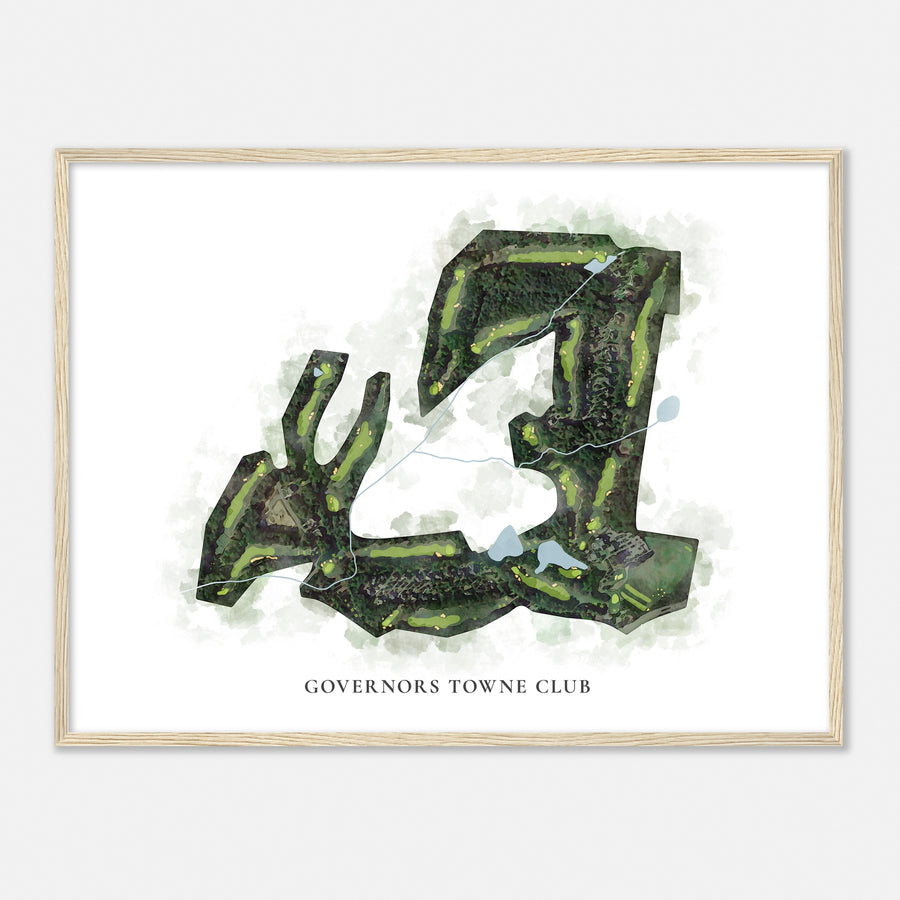 Print of Governors Towne Club Classic Map
