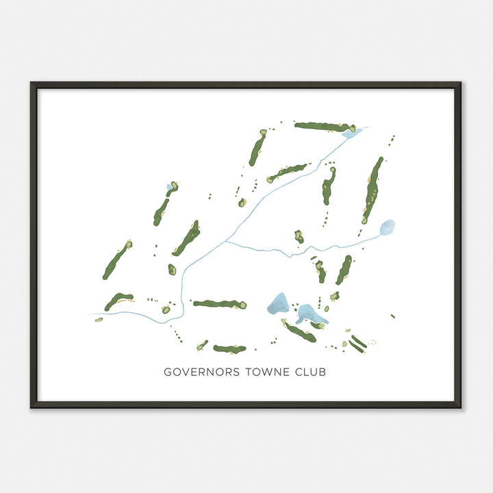 Print of Governors Towne Club Modern Map
