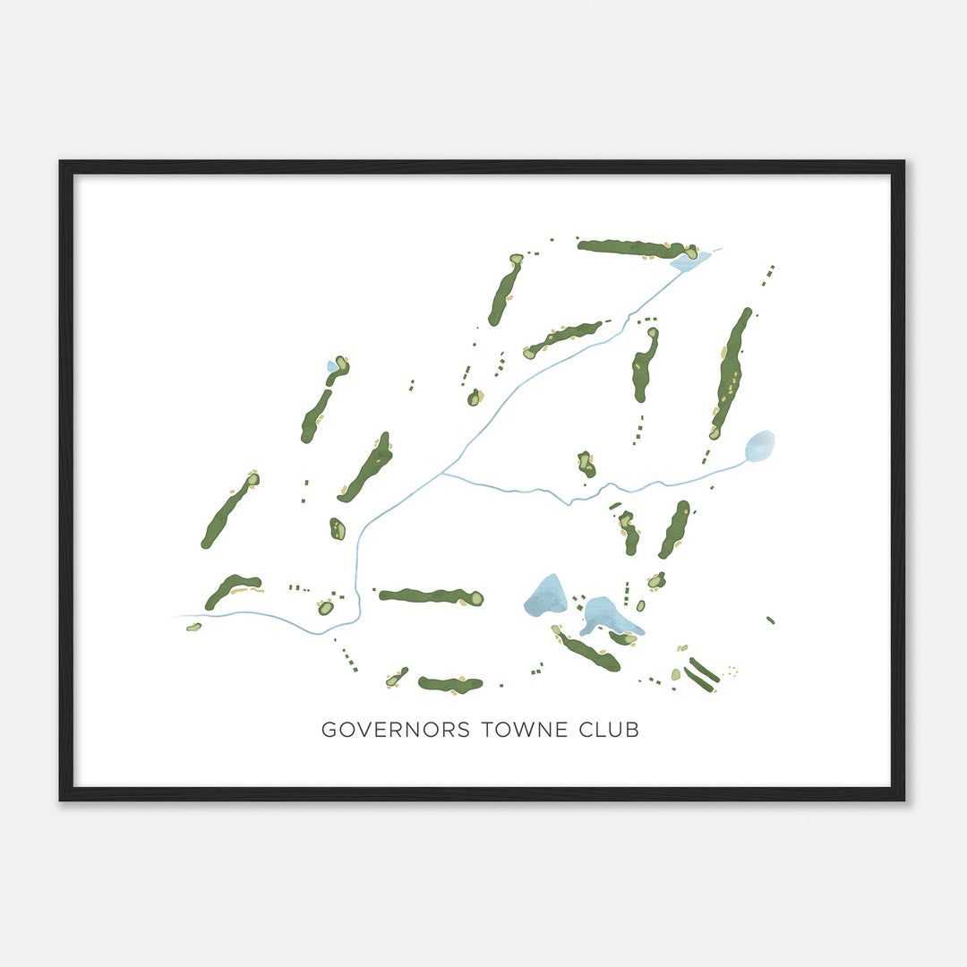 Print of Governors Towne Club Modern Map