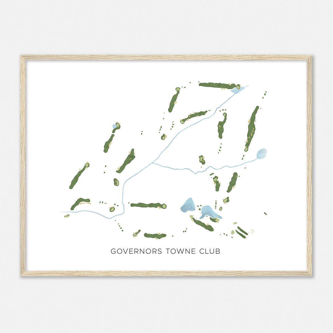 Print of Governors Towne Club Modern Map