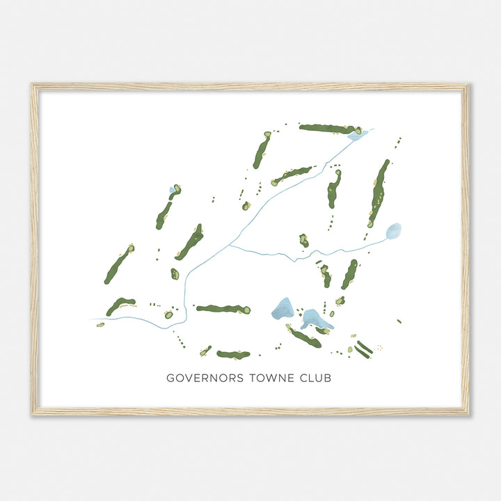 Print of Governors Towne Club Modern Map