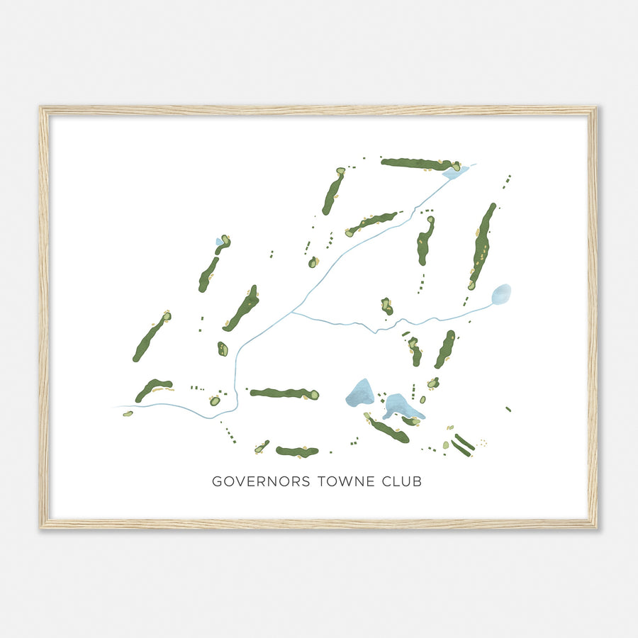 Print of Governors Towne Club Modern Map