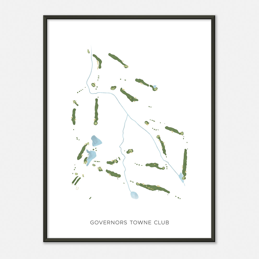 Print of Governors Towne Club Modern Map