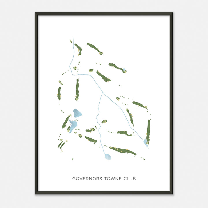 Print of Governors Towne Club Modern Map