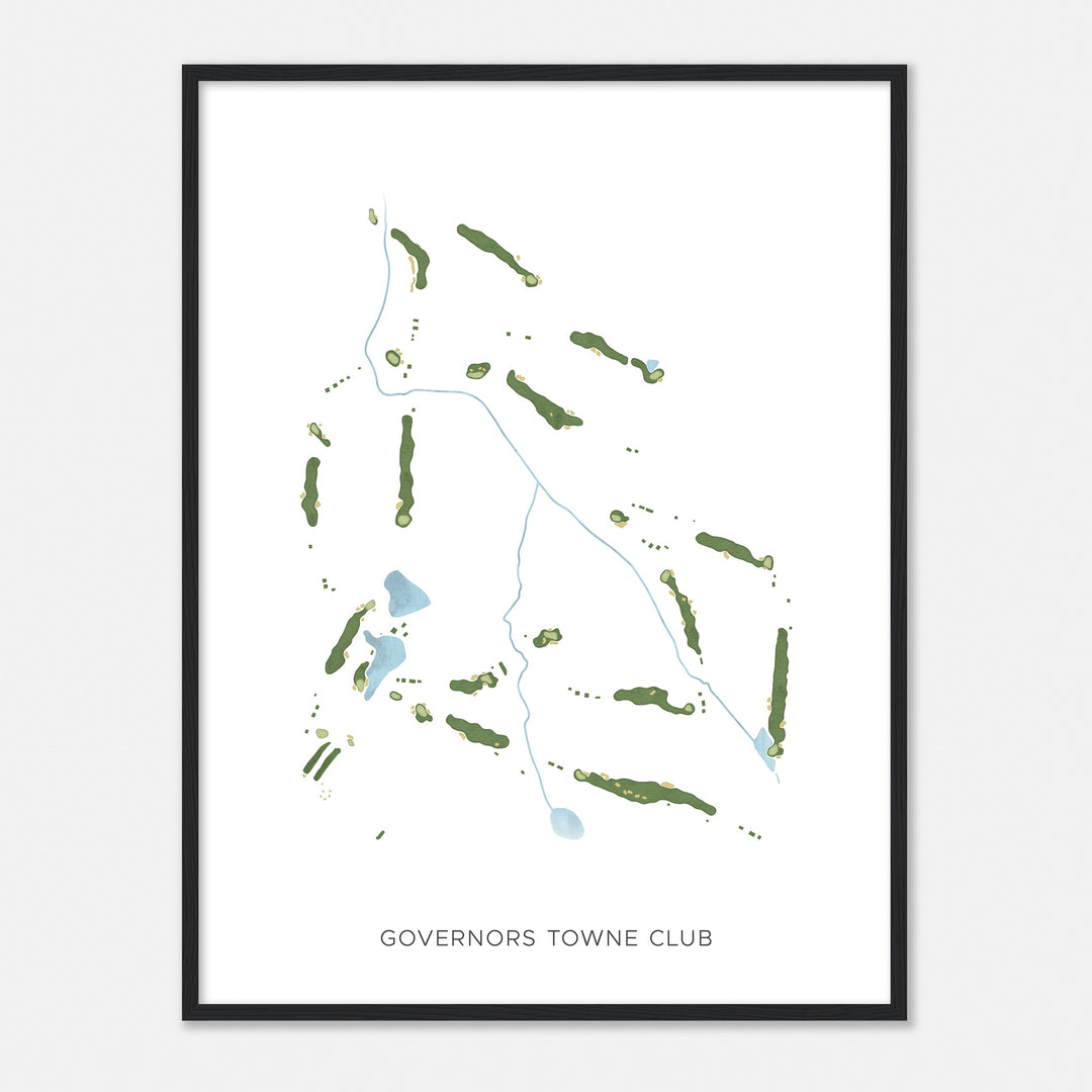 Print of Governors Towne Club Modern Map