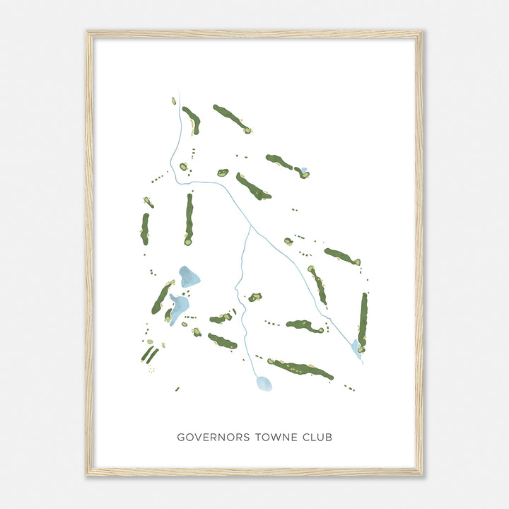 Print of Governors Towne Club Modern Map