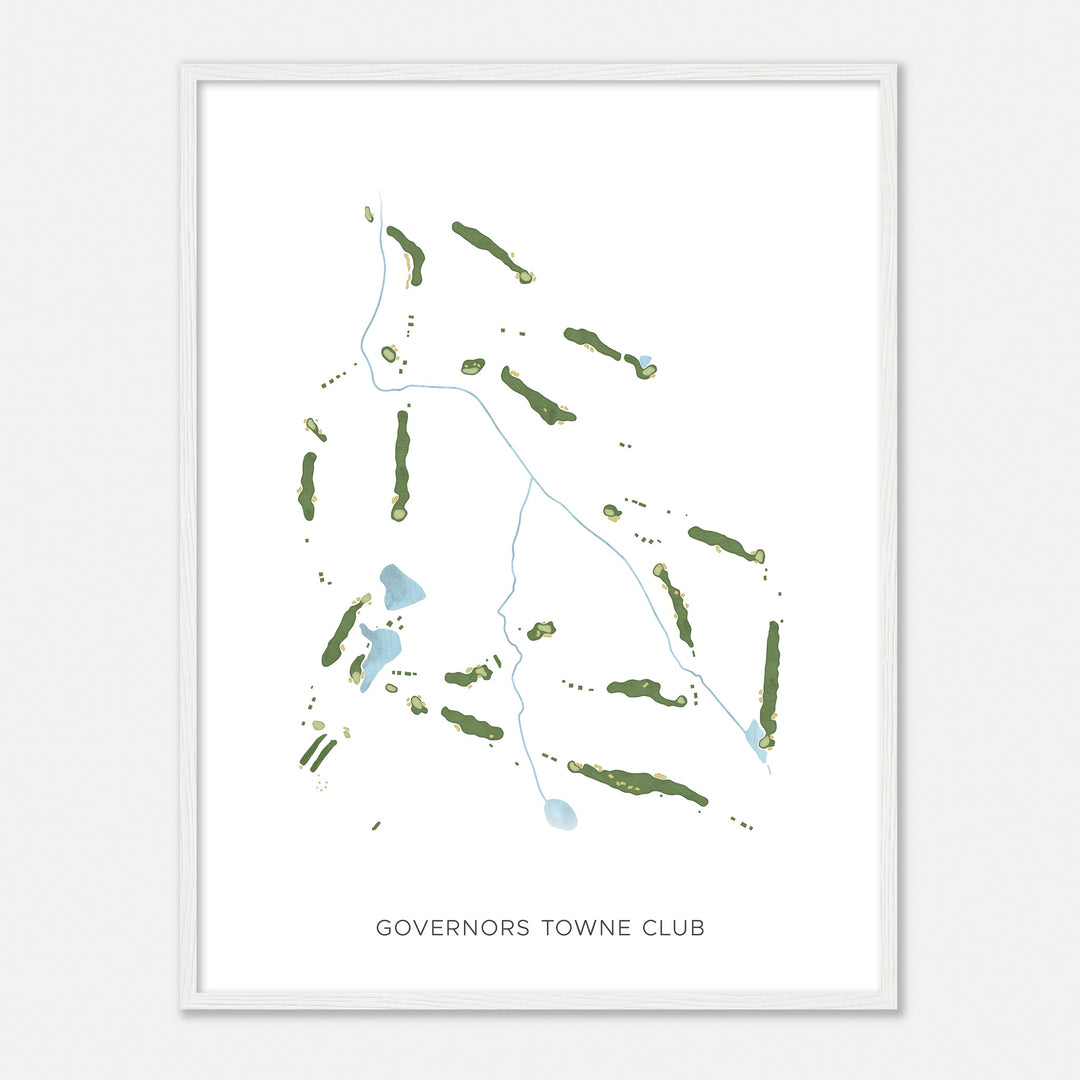 Print of Governors Towne Club Modern Map