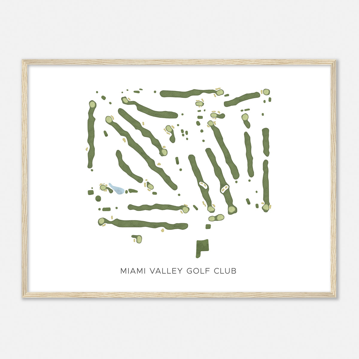 Print of Miami Valley Golf Club Modern Map