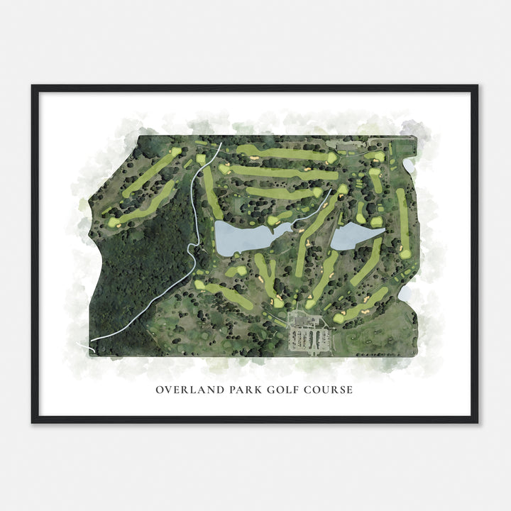 Print of Overland Park Golf Course Classic Map