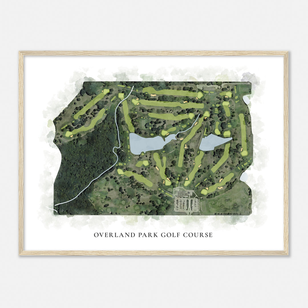 Print of Overland Park Golf Course Classic Map