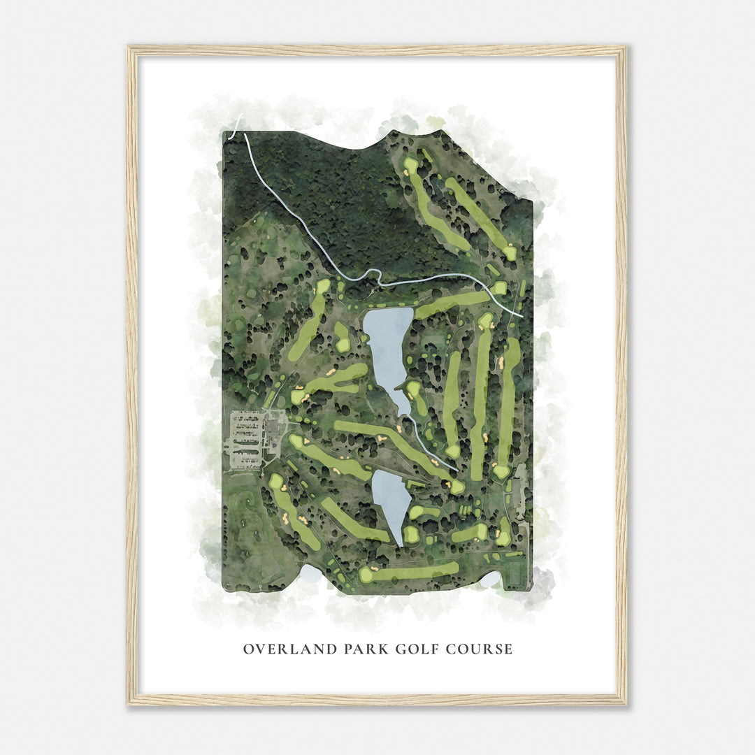 Print of Overland Park Golf Course Classic Map