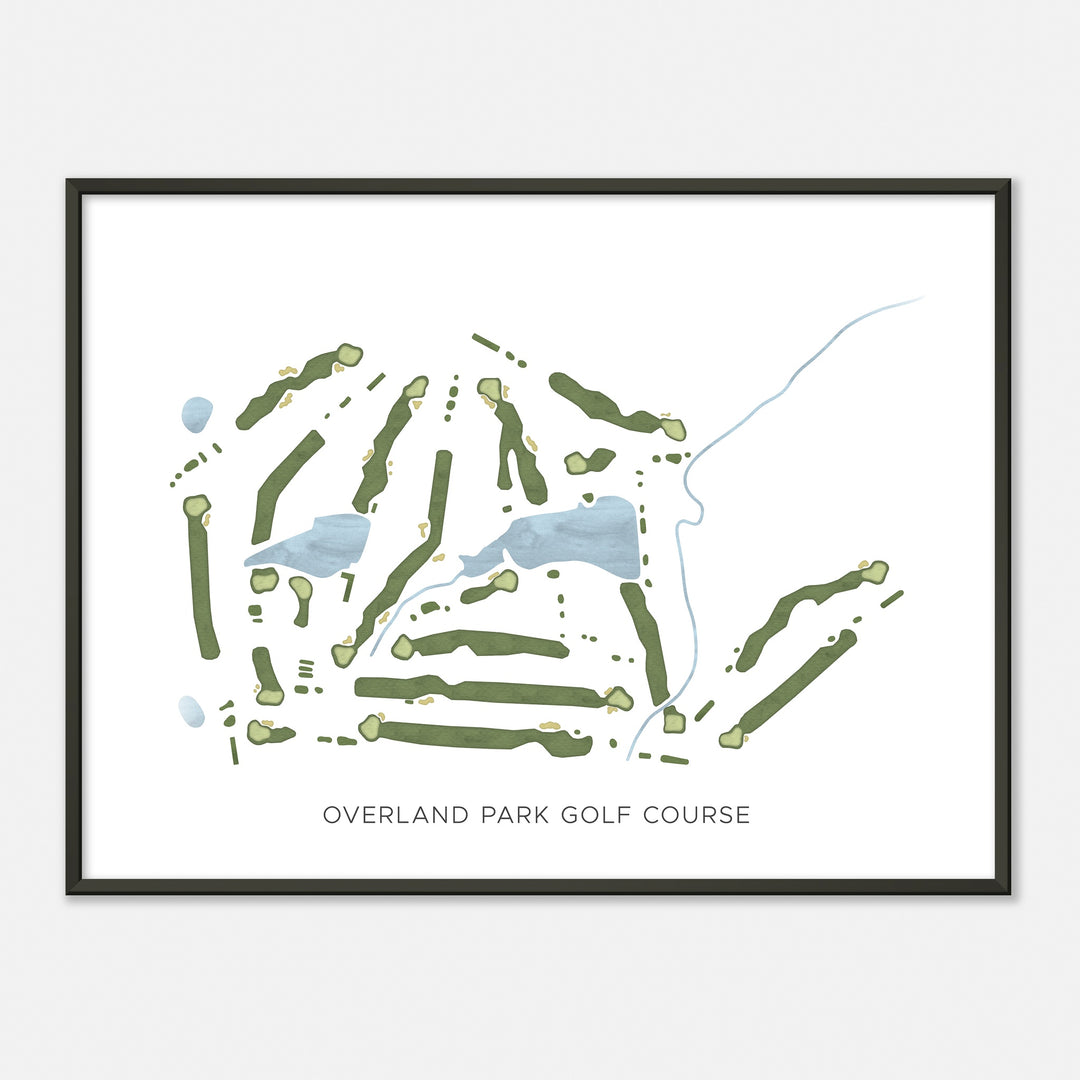 Print of Overland Park Golf Course Modern Map