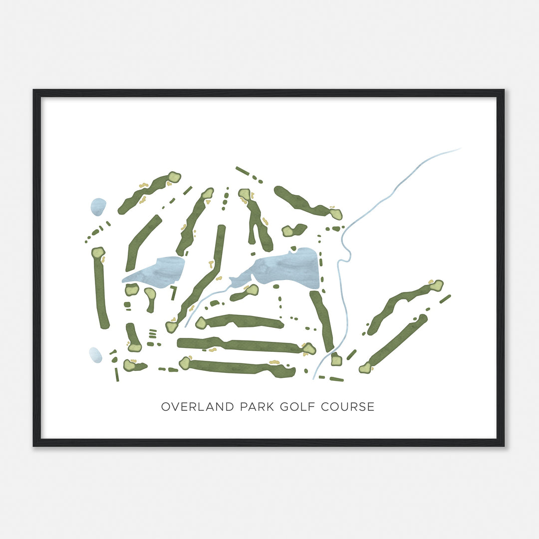 Print of Overland Park Golf Course Modern Map