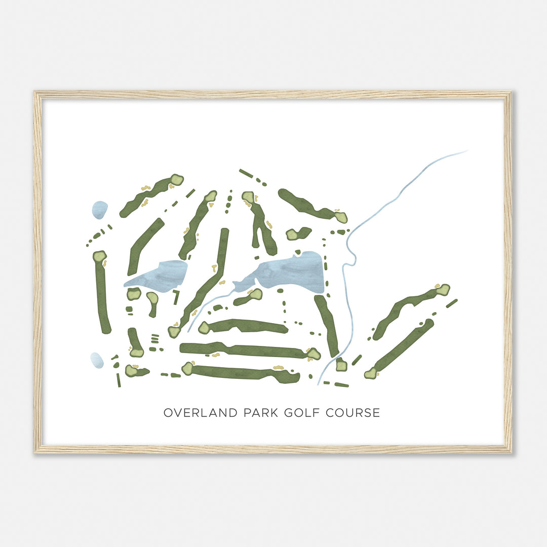Print of Overland Park Golf Course Modern Map