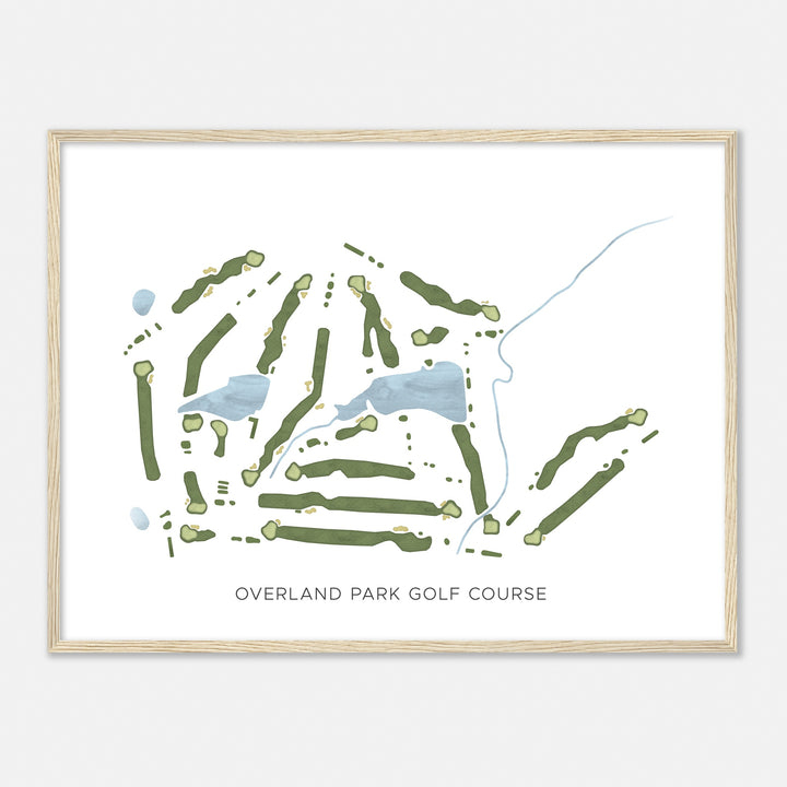 Print of Overland Park Golf Course Modern Map