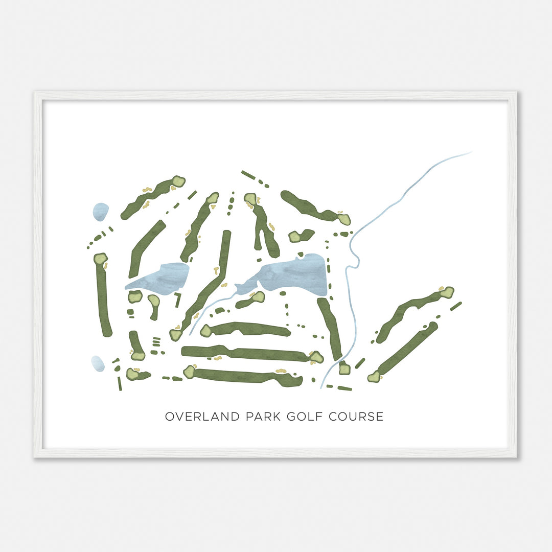 Print of Overland Park Golf Course Modern Map