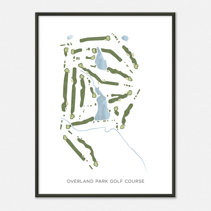 Print of Overland Park Golf Course Modern Map
