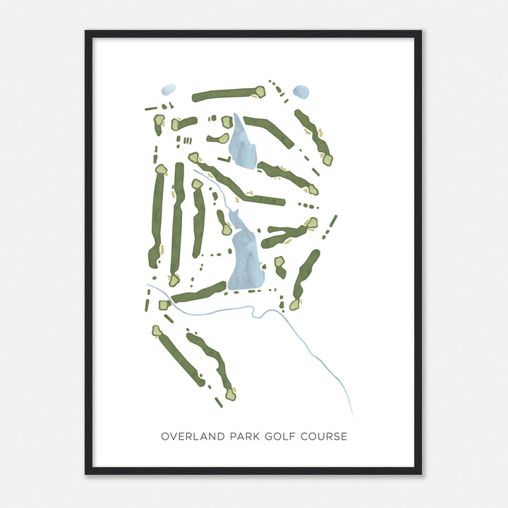 Print of Overland Park Golf Course Modern Map