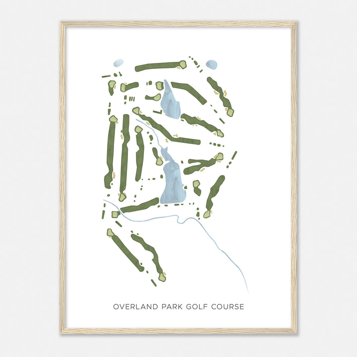Print of Overland Park Golf Course Modern Map