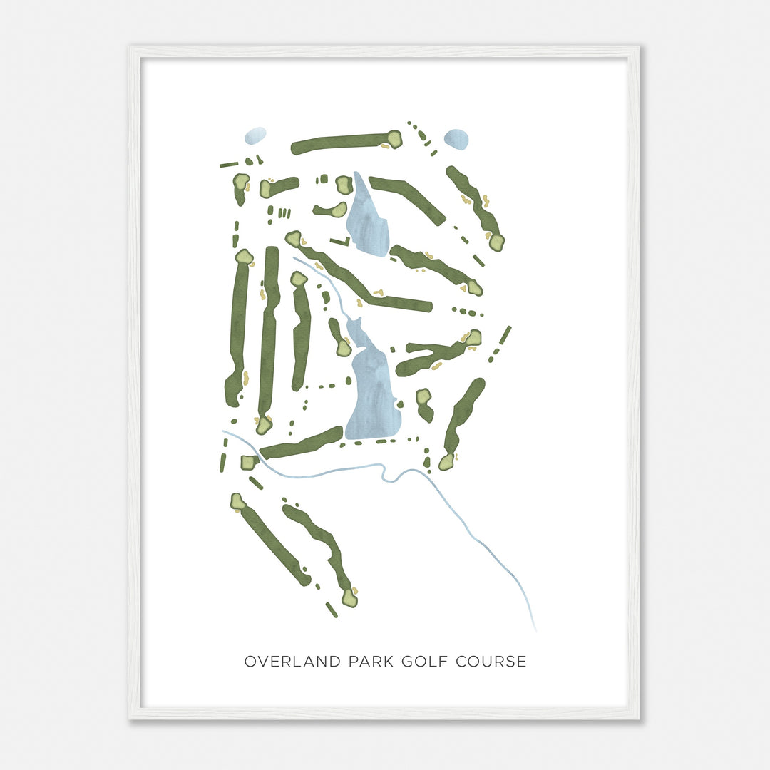 Print of Overland Park Golf Course Modern Map