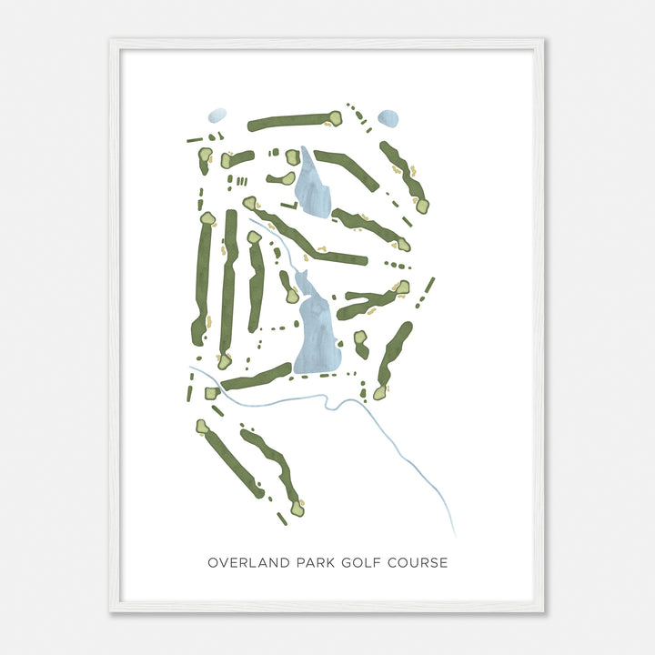 Print of Overland Park Golf Course Modern Map