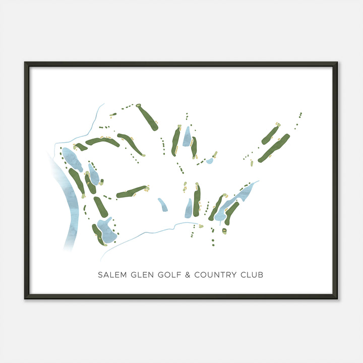 Print of Salem Glen Golf & Country Club Modern Map