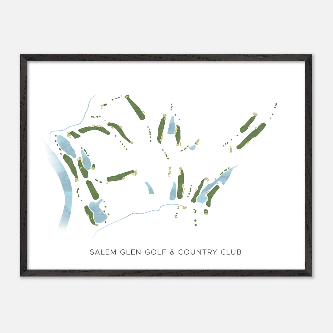 Print of Salem Glen Golf & Country Club Modern Map
