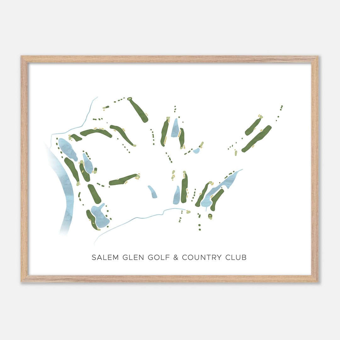 Print of Salem Glen Golf & Country Club Modern Map