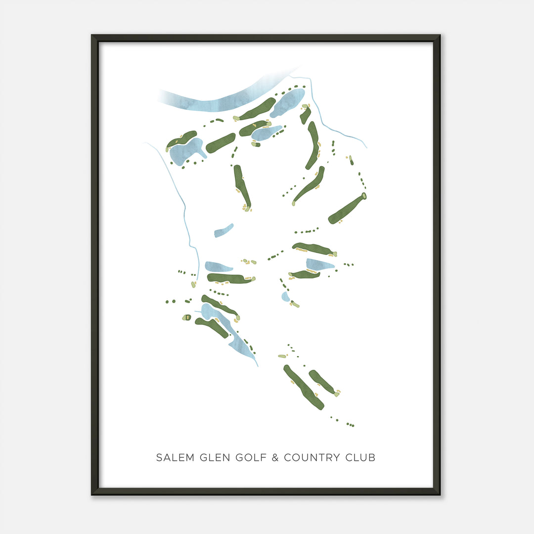 Print of Salem Glen Golf & Country Club Modern Map