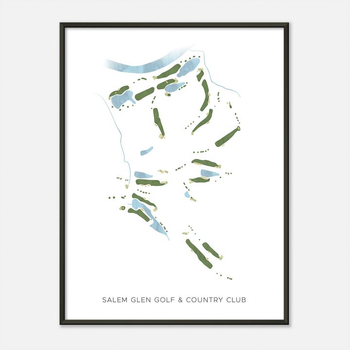Print of Salem Glen Golf & Country Club Modern Map
