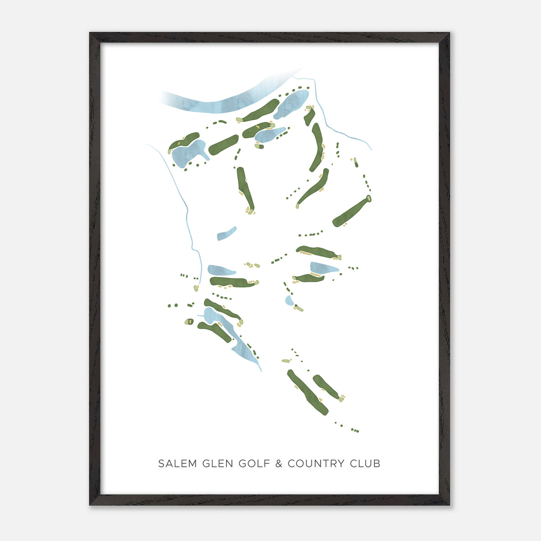 Print of Salem Glen Golf & Country Club Modern Map