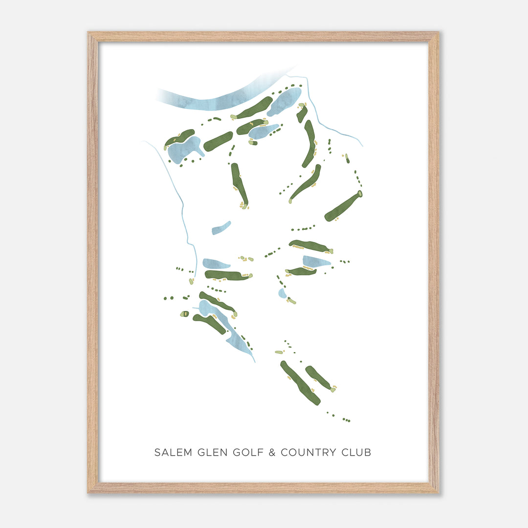 Print of Salem Glen Golf & Country Club Modern Map