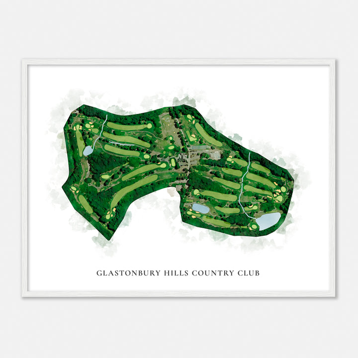 Print of Glastonbury Hills Country Club Classic Map