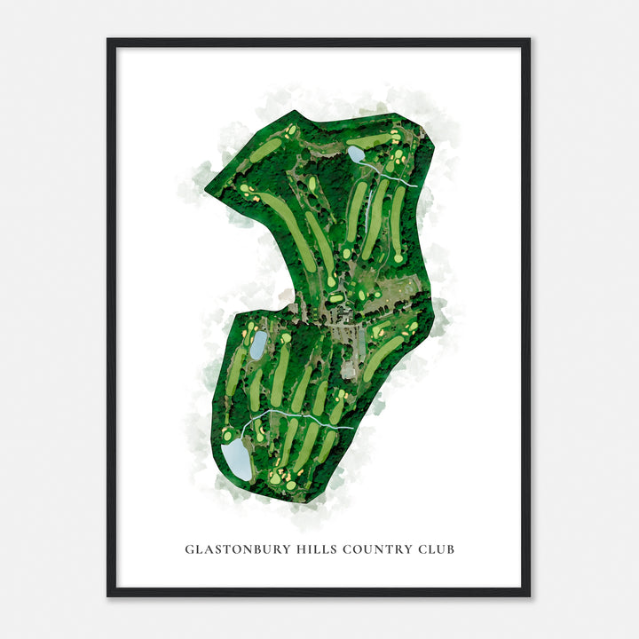 Print of Glastonbury Hills Country Club Classic Map