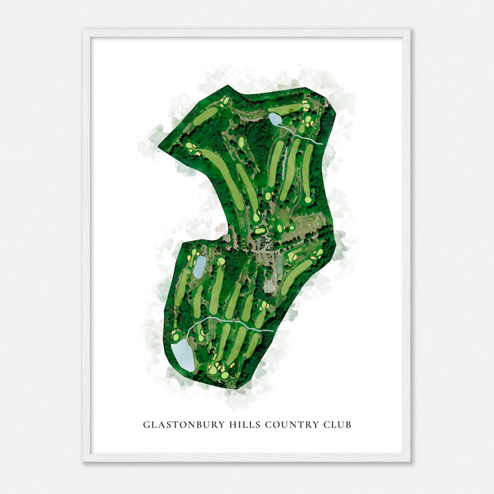 Print of Glastonbury Hills Country Club Classic Map