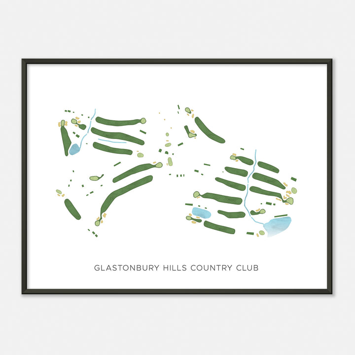 Print of Glastonbury Hills Country Club Modern Map