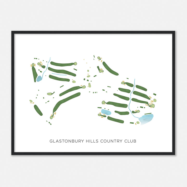 Print of Glastonbury Hills Country Club Modern Map