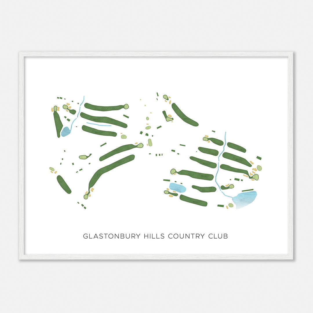 Print of Glastonbury Hills Country Club Modern Map