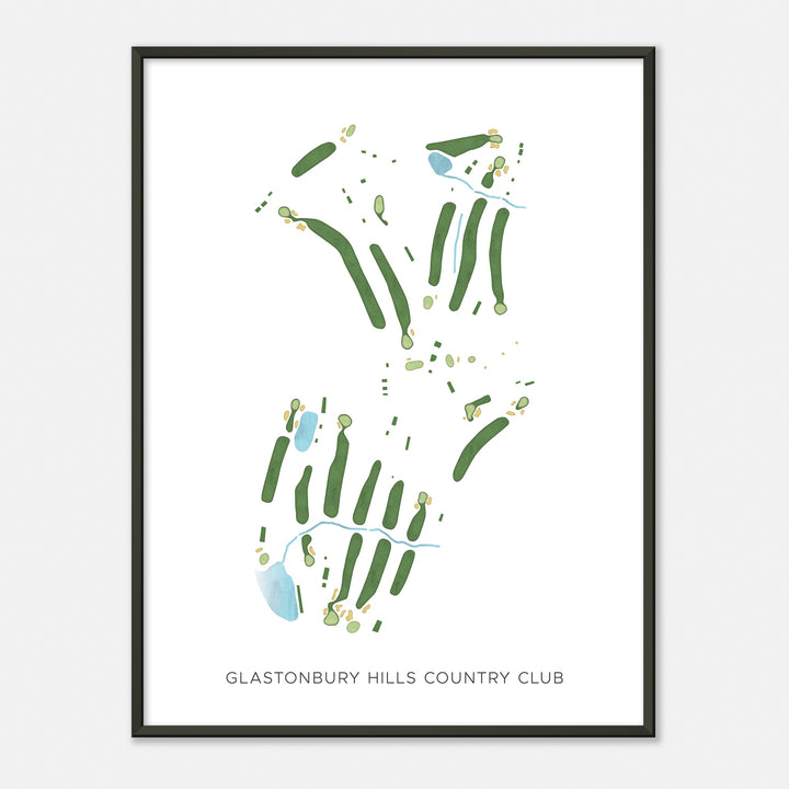 Print of Glastonbury Hills Country Club Modern Map