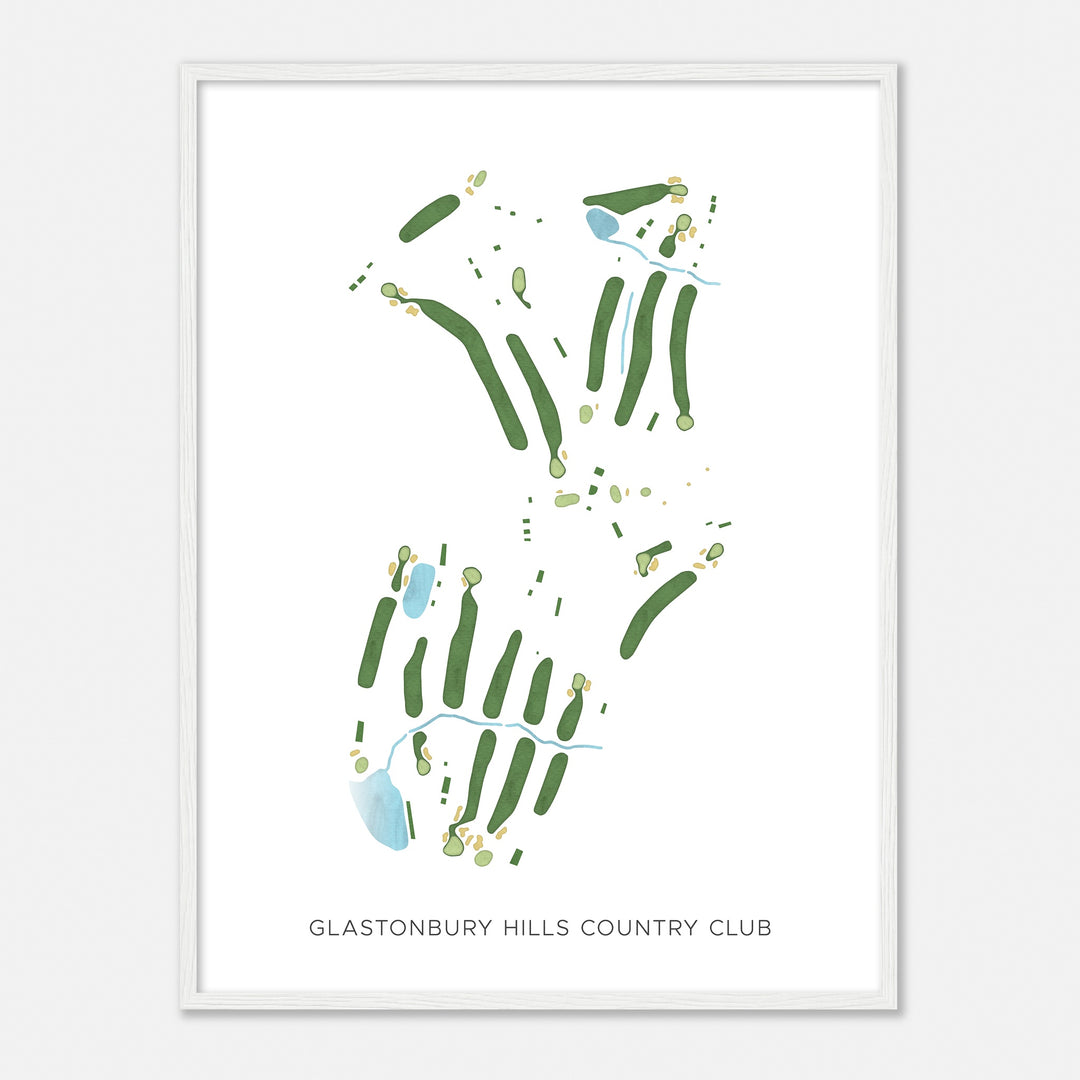 Print of Glastonbury Hills Country Club Modern Map