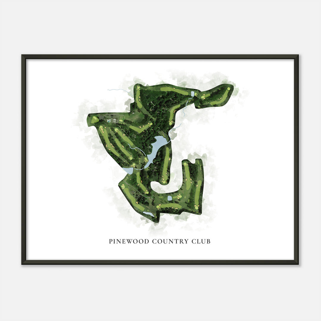 Print of Pinewood Country Club Classic Map
